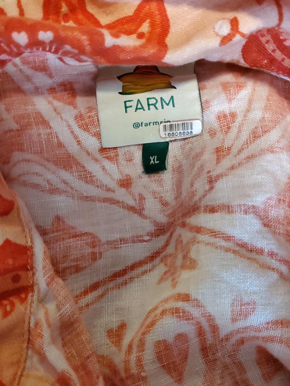 Farm Rio Jaipur Linen Romper Size XL - Picture 3 of 5